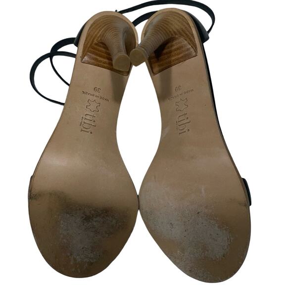 Tibi New York Amber Black Leather Strappy Heels    Size: EU 39 US 9 - Picture 7 of 8